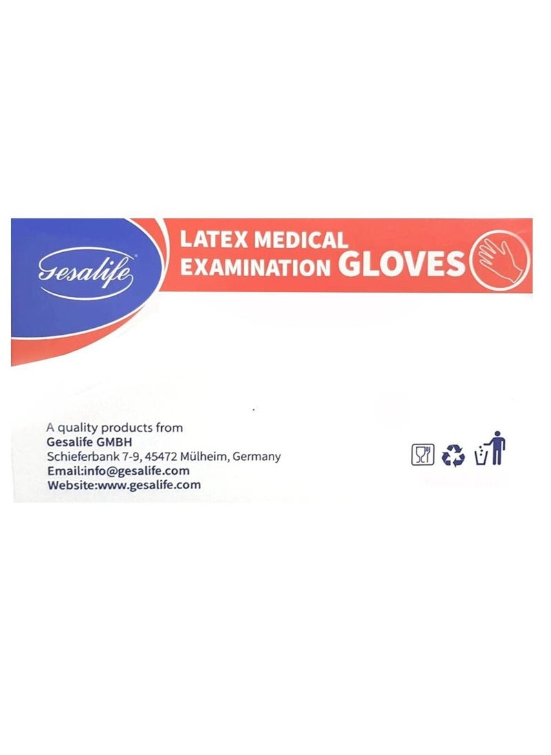 Gesalife - Powder Free Latex Disposable Gloves 100 Pcs - Image 1