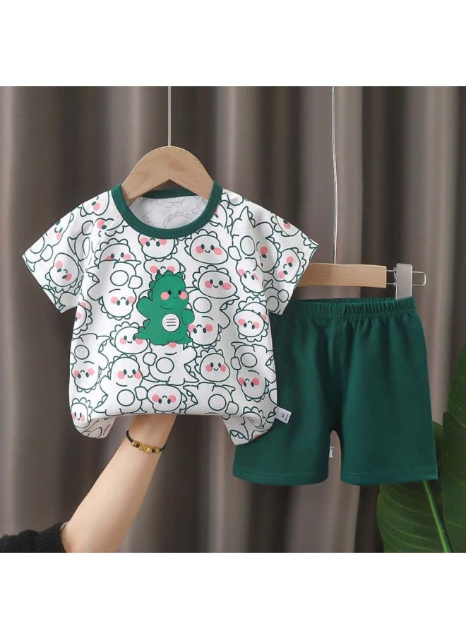 Generic - 40cm Doll Coat Cotton Doll Sitting Special Cute Pajamas Dress Dress Cloth Doll Climbing Clothes-Color:B109 Happy Dinosaur Short Sleeve Suit-Height:40cm Sitting Baby Clothes - Image 1