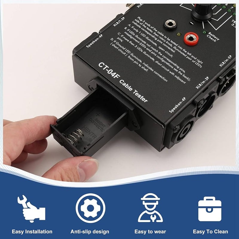 CT 04F Multifunctional Audio Line Tester For XLR Signal Testing Size CT 04F - Image 3