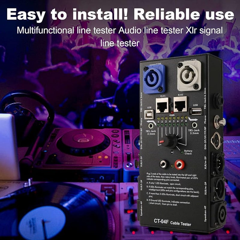 CT 04F Multifunctional Audio Line Tester For XLR Signal Testing Size CT 04F - Image 4