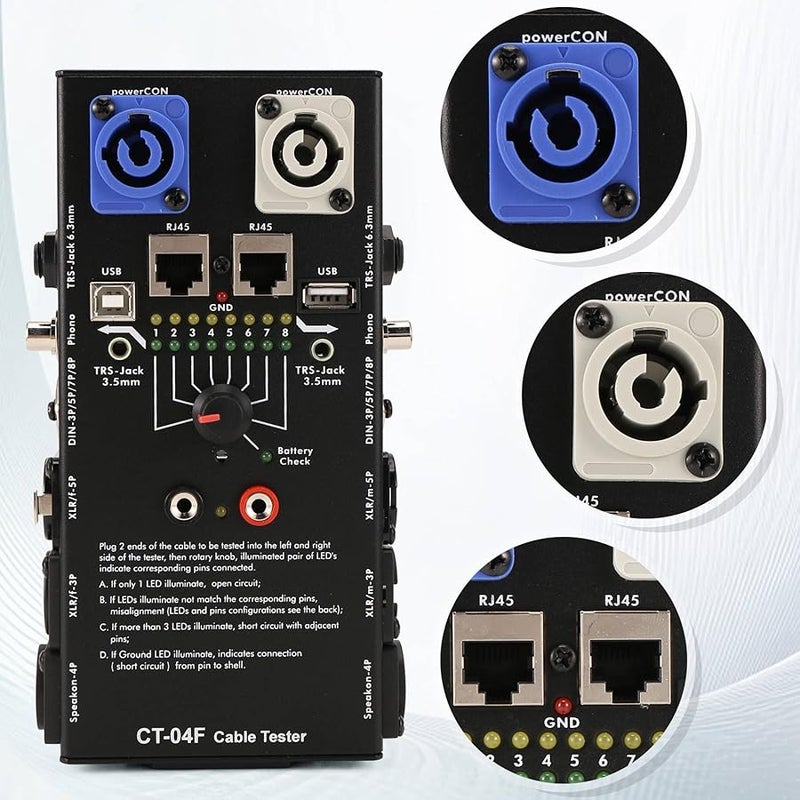 CT 04F Multifunctional Audio Line Tester For XLR Signal Testing Size CT 04F - Image 5