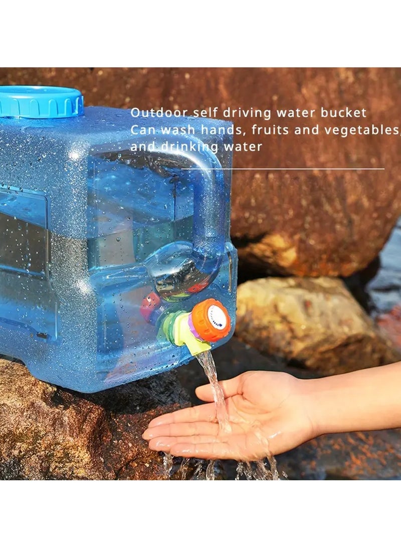 توبّي – جيري كان شفاف 22 لتر لحفظ المياه الخارجية، بلاستيك غذائي HDPE خالي من BPA، أزرق، محمول، متين، للتخييم والمشي والطوارئ - Image 3