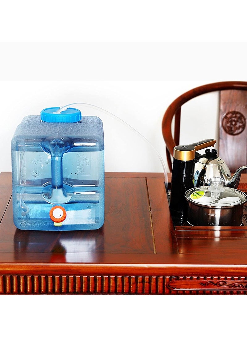 توبّي – جيري كان شفاف 22 لتر لحفظ المياه الخارجية، بلاستيك غذائي HDPE خالي من BPA، أزرق، محمول، متين، للتخييم والمشي والطوارئ - Image 4