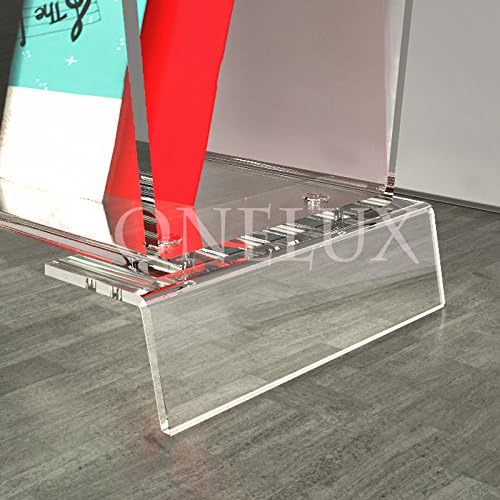ONELUX Clear Acrylic Home use Acrylic Magazine/Newspaper/brochure Rack,Lucite Book Holder - KD Packed - Image 4