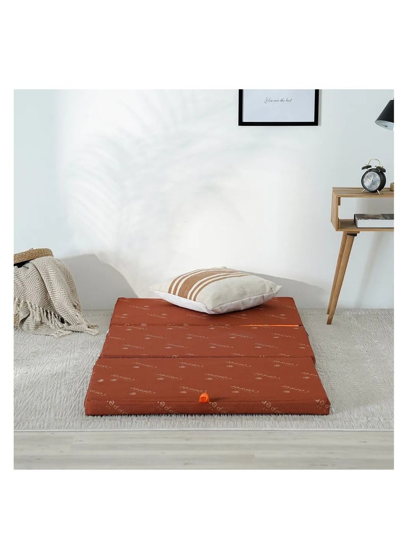 DANUBE HOME هيوستن بامبو مرتبة مفردة رغوية قابلة للطي متوسطة الحجم ذات ملمس طبي أورثو 180x90x6 سم نحاس  - Image 3