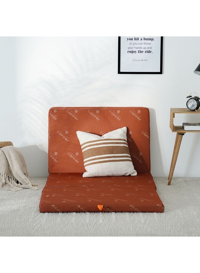 DANUBE HOME Houston Bamboo Foldable Foam Single Mattress Medium Firm Feel Ortho Medical 180x90x6cm Copper , Thickness 6 cm - Image 2