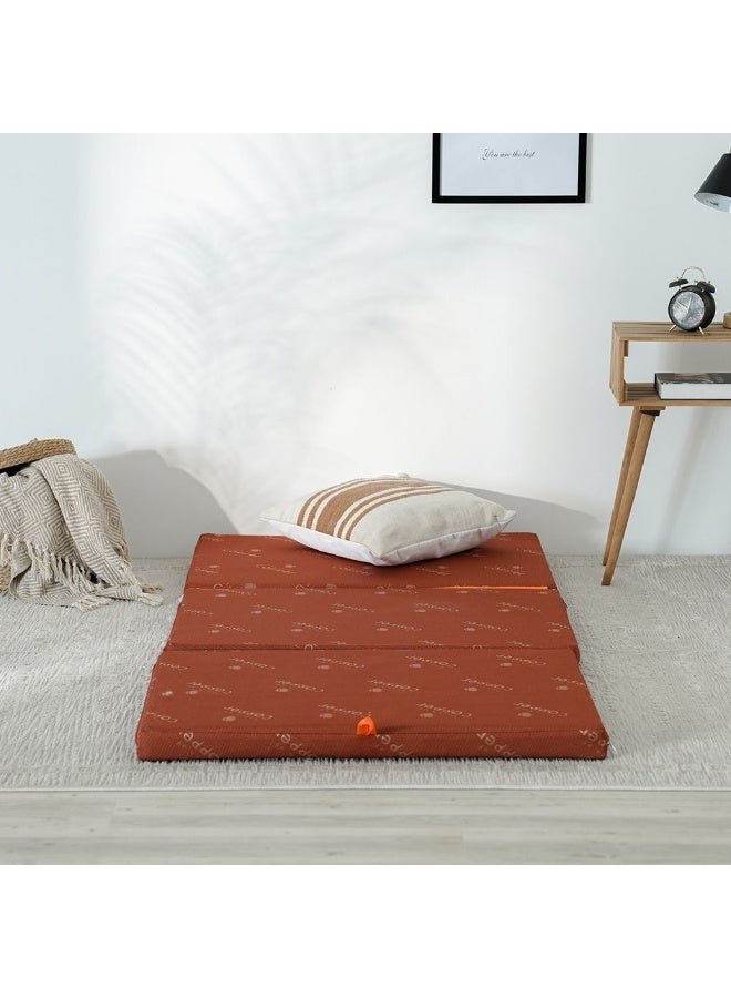DANUBE HOME Houston Bamboo Foldable Foam Single Mattress Medium Firm Feel Ortho Medical 180x90x6cm Copper , Thickness 6 cm - Image 5