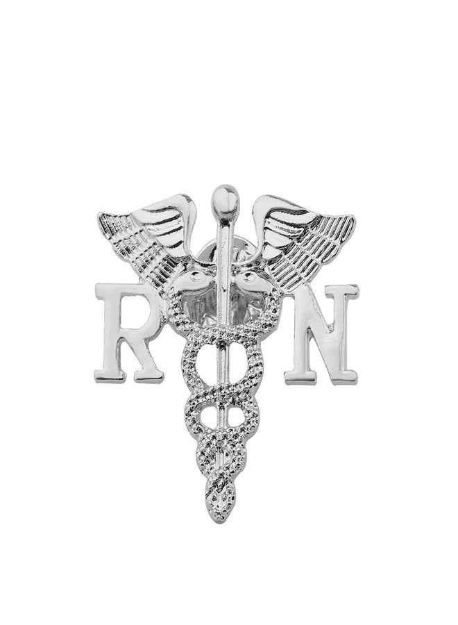 Zuo Bao Nurse Jewelry RN Brooch Label Pin Registered Nurse Emblem Pin Medicine Caduceus Angel Nursing Gift (RN brooch pin) - Image 1