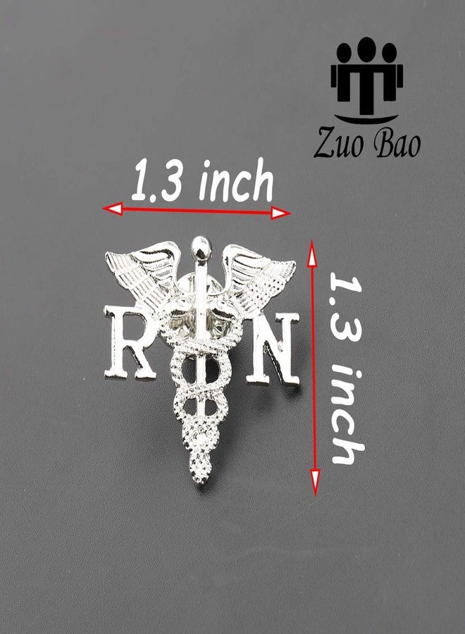 Zuo Bao Nurse Jewelry RN Brooch Label Pin Registered Nurse Emblem Pin Medicine Caduceus Angel Nursing Gift (RN brooch pin) - Image 2
