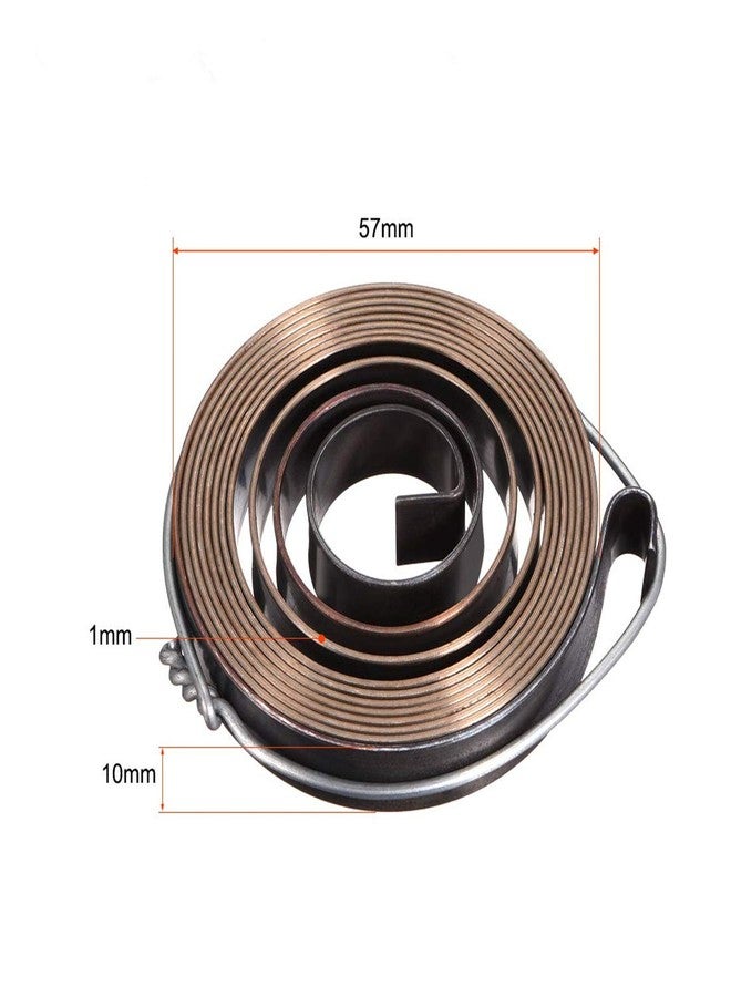 XMHF 2pcs Drill Press Return Spring, Quill Spring Feed Return Coil Spring Assembly, 5Ft Long, 57 x 10 x 1mm - Image 2