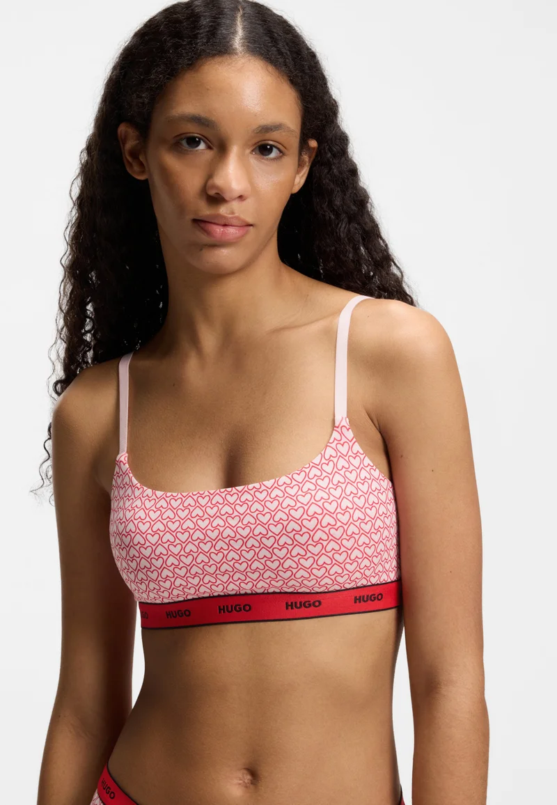 HUGO Open Pink Two-pack of stretch-cotton bralettes for Women | Best Price UAE