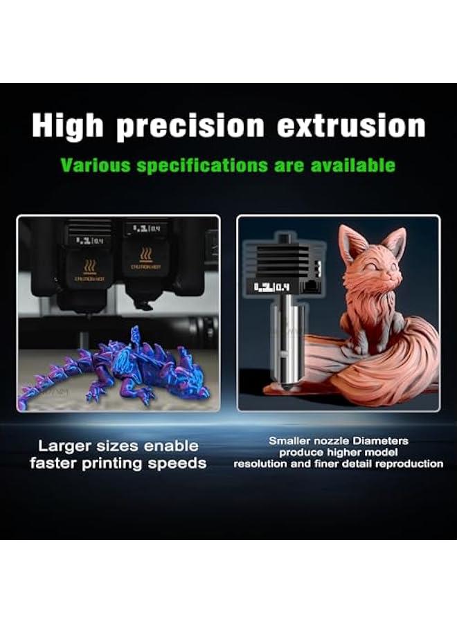 Arabest Upgraded 2Pcs 0.4mm H2D Hotend Kit for Bambu Lab H2D Combo/H2D Laser/A1/A1MINI, High Temp and Quick Swap Hardened Steel Nozzle Replacement 3D Printer Extruder with 2Pcs Silicone Sock  - Image 3
