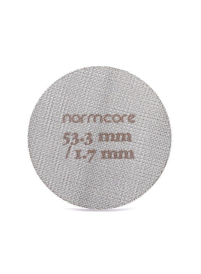نورمكور شاشة Normcore Puck مقاس 53.3 مم - شاشة دش سفلية - شاشة اتصال معدنية لسلة فلتر الإسبريسو مقاس 54 مم - سمك 1.7 مم 150 ميكرومتر - فولاذ مقاوم للصدأ 316 - Image 1