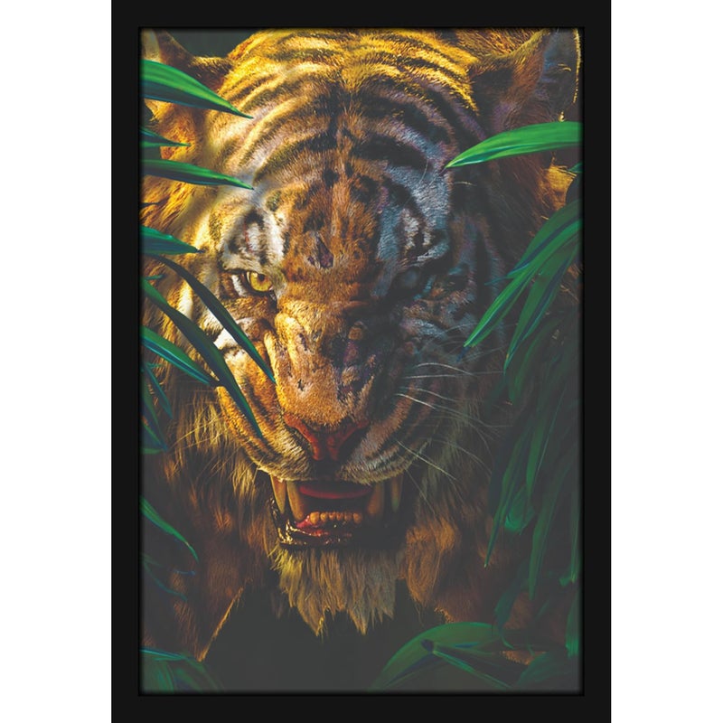Mad Masters Mad Masters Tiger Wild Animal Painting Aesthetic Hanging Photo Frame Decorative Item Home Decoration and Wall Decor for Living Room and Bedroom MM 1804 8x12 Inch Paper Without Plexi Glass 