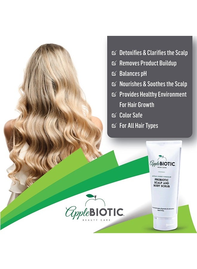 AppleBiotic Apple Cider Vinegar Scalp Scrub - Exfoliating Scalp Treatment with Coconut & Sesame Seed Oils - Moisturizes & Relieves Itchy, Flaky Skin. Hair Scrub & Scalp Cleanser for Build Up, Healthy Hair Growth - Image 2