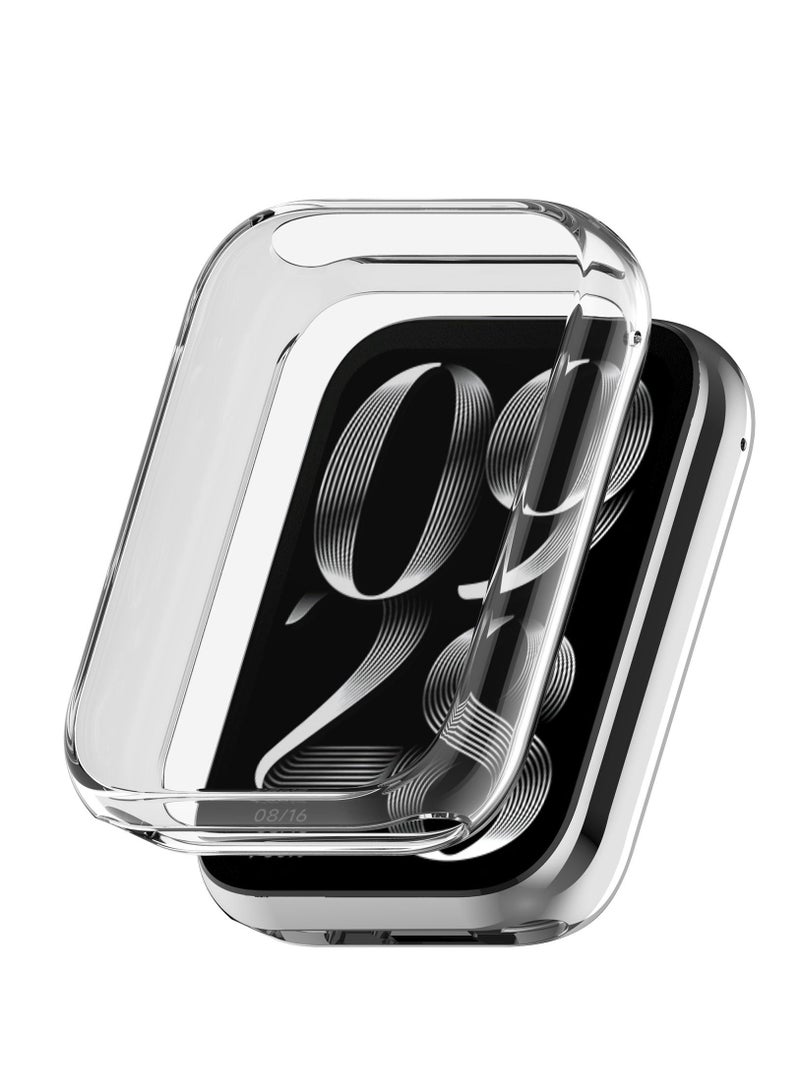 Compatible with Xiaomi Mi Band 8pro Case Full Coverage Screen Protector Soft TPU Bumper Shell Anti-Scratch Protective Case for Mi Band 8pro Smartwatch (Transparent) - Image 1