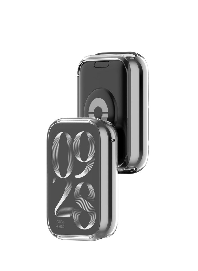 Compatible with Xiaomi Mi Band 8pro Case Full Coverage Screen Protector Soft TPU Bumper Shell Anti-Scratch Protective Case for Mi Band 8pro Smartwatch (Transparent) - Image 3