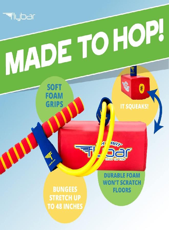 Flybar My First Foam Pogo Jumper For Kids Fun And Safe Pogo Stick For Toddlers, Durable Foam And Bungee Jumper For Ages 3 And Up, Supports Up To 250Lbs (Red) - Image 2
