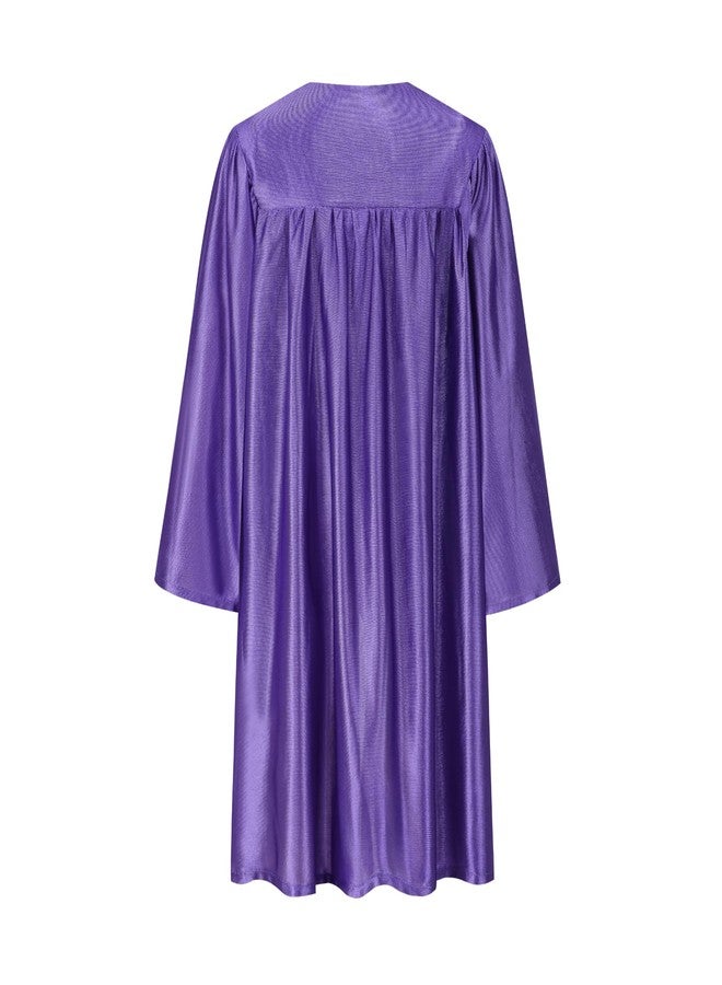 AGCOAH Kids Preschool and Graduation Cap and Gown 6Pcs Set with 2026 2027 Tassel Children Glossy Surface Graduation Gowns and Certificate Boys Girls Ceremony Party Gift Purple 36 - Image 2