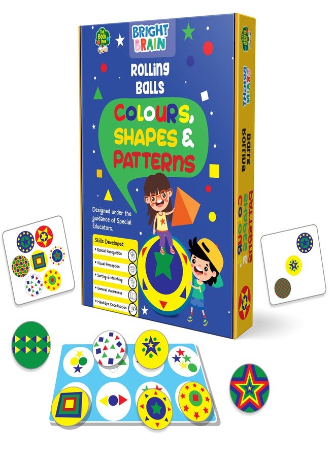 THE BOOK TREE Bright Brain Rolling Balls Colours Shapes & Patterns | Educational Sorting & Matching Game for Kids Ages 3+ | Colour Recognition Learning Toy | Best Gift for Boys & Girls - Image 1