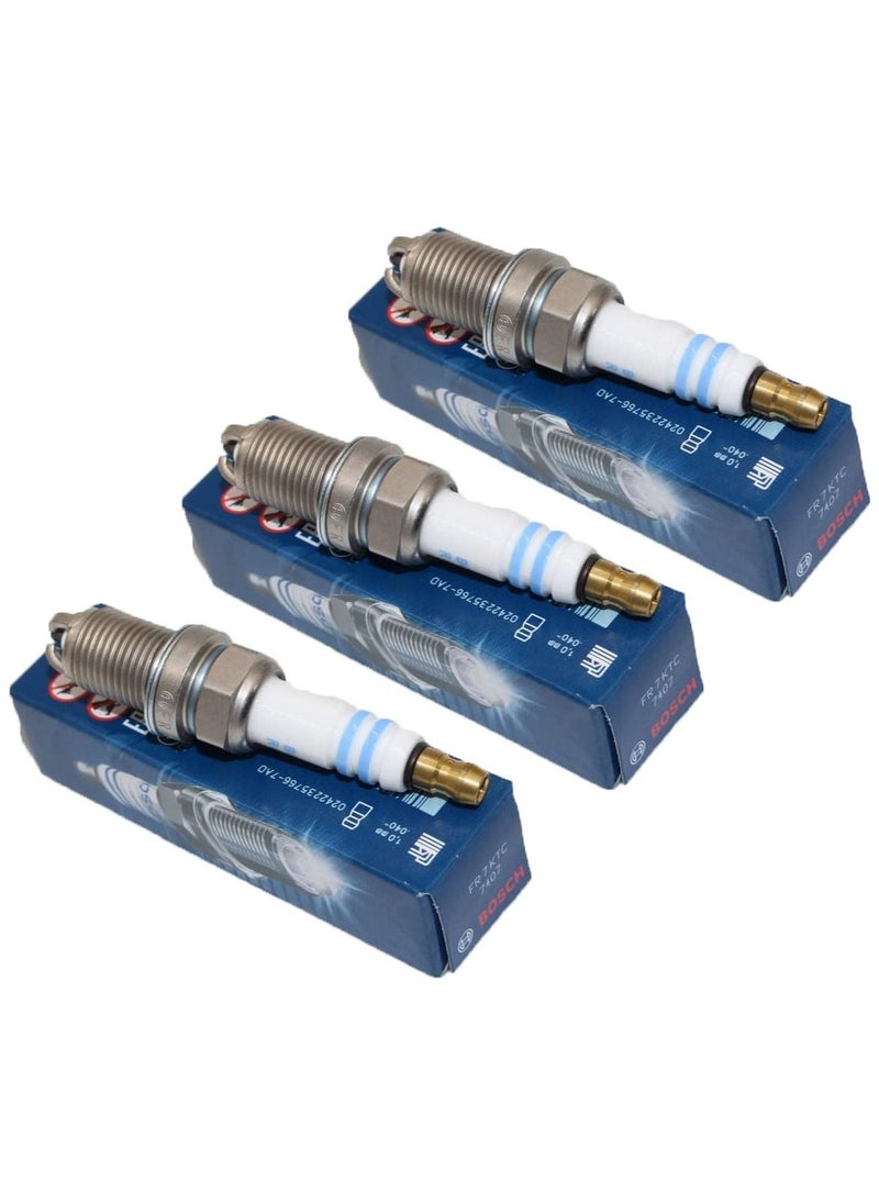 BOSCH BOSCH SPARK PLUG DB M111 FR7KTC 3 PIN pack of 3  - Image 1