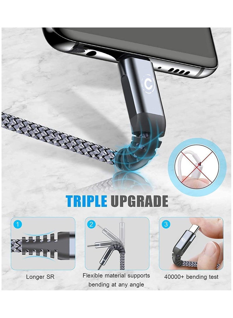 Concretization 2M USB C Cable 3.1A Fast Car Charger Cable Compatible for iPhone 16 15 Plus Pro Max, Samsung Flip/Fold 6 5 4 3 S25 S10 S9 S8 S20 S21 S22 S23 S24 A15/14/13/12 A35/A34 A55/54, Pixel 8 7 6 2 Pack - Image 2