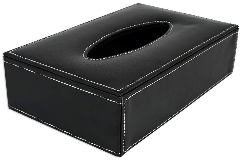 COI Black Tissue Box Holder Desk Office Home Table Organizer - Image 5