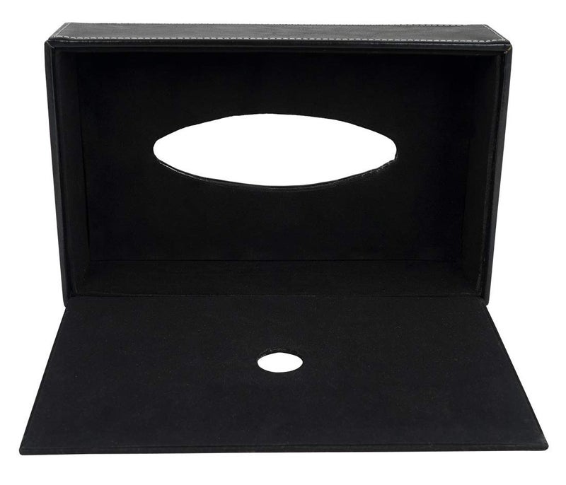 COI Black Tissue Box Holder Desk Office Home Table Organizer - Image 4