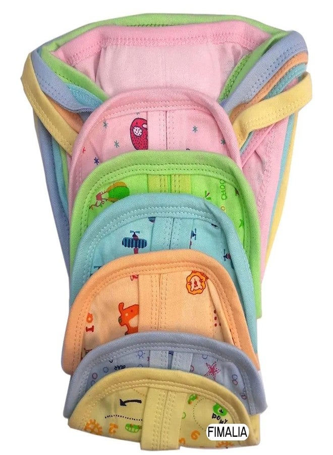 FIMALIA Newborn Baby Washable Reusable Hosiery Cotton Cloth Nappies/Cloth Diaper/Langot (0 to 6 Months) (Colors & Prints Vary) (Pack of 8, Printed) - Image 4