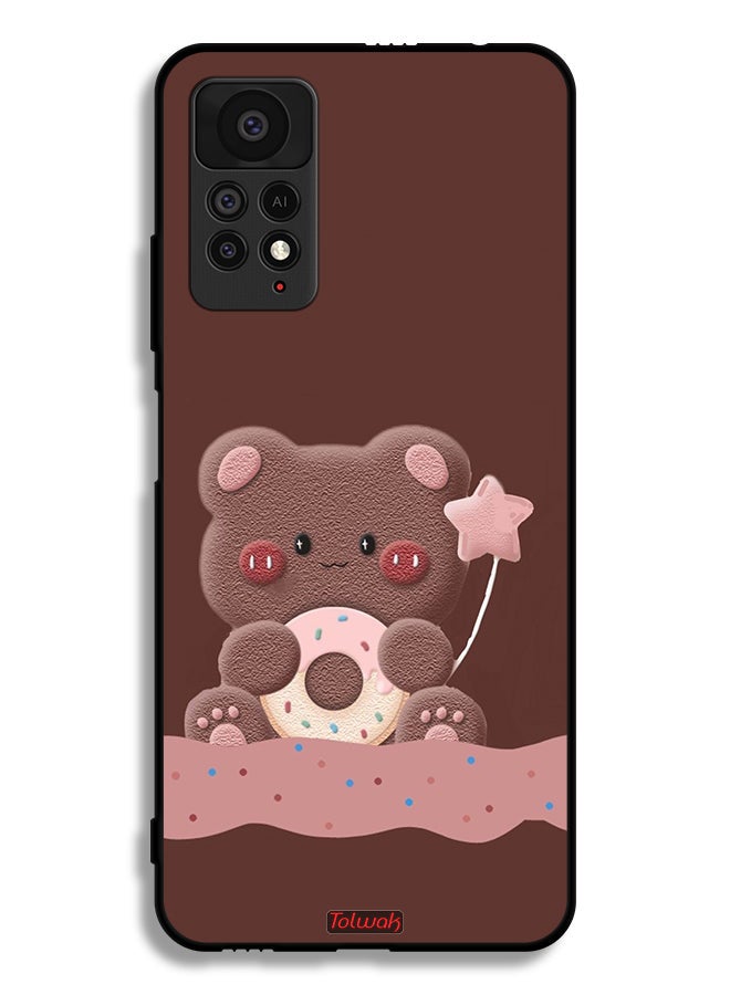 Tolwak جراب حماية لجهاز Xiaomi Redmi Note 11 Pro 5G على شكل دونات دب - Image 2