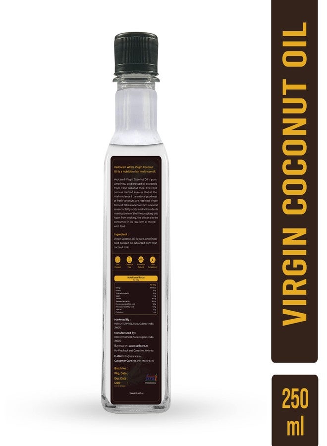 Vedcare Extra Virgin Coconut Oil - Cold Pressed, for Hair, Skin & Cooking (250ml) - Image 2