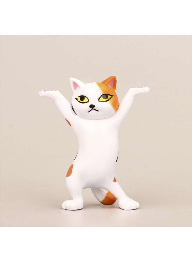 Tiktok Popular Enchanting Cat All Things Can Hold Toys Dancing Cat Holder Pen Desktop Decoration Cartoon Cute Small Gift 