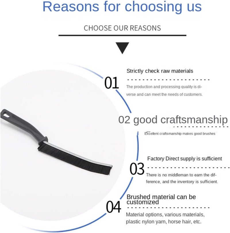 Fuelbyte 6Pcs Plastic Gap Cleaning Brush,Bathroom Gap Cleaning Brush,Clean The Dead Corners of Kitchen Tiles,Multifunctional Window Slots,Multi-Purpose Door Window Track Deep Cleaning Brush - Image 5