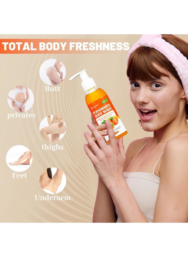 yoniagood 2 PCS Persimmon Body Wash for Strong Odor Control, Natural Persimmon Soap Bar Old People Smell Remover, Smelly Feet Deodorant Body Odor Eliminator, Body Wash Gel for Women & Men - Image 4