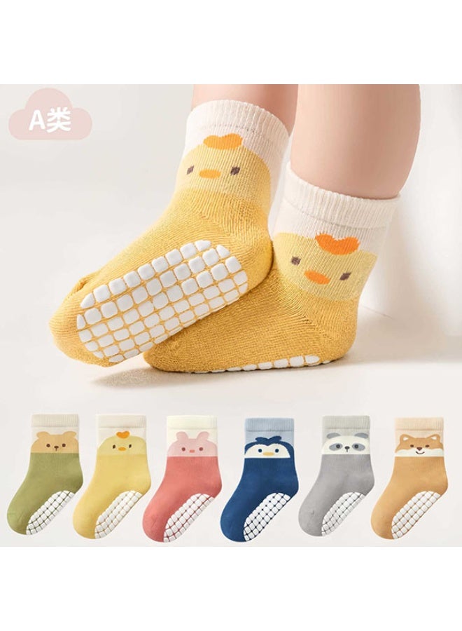 3 pairs of anti slip socks for autumn and winter babies, bid farewell to falls, warm crawling, baby learning anti slip artifact makes every step safe and stable for boys - Image 3