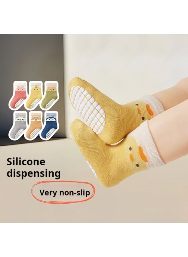 3 pairs of anti slip socks for autumn and winter babies, bid farewell to falls, warm crawling, baby learning anti slip artifact makes every step safe and stable for boys - Image 2
