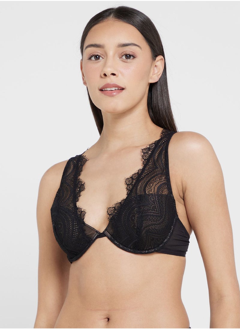 ELLA - Lace Triangle Bralette - Image 1
