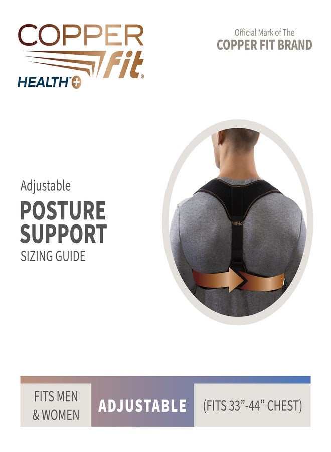 Copper Fit Health Unisex Posture Support, Adjustable,Black - Image 4