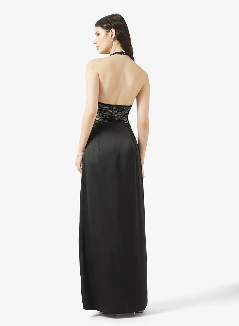 Ginger Halter Neck Lace Dropwaist Dress