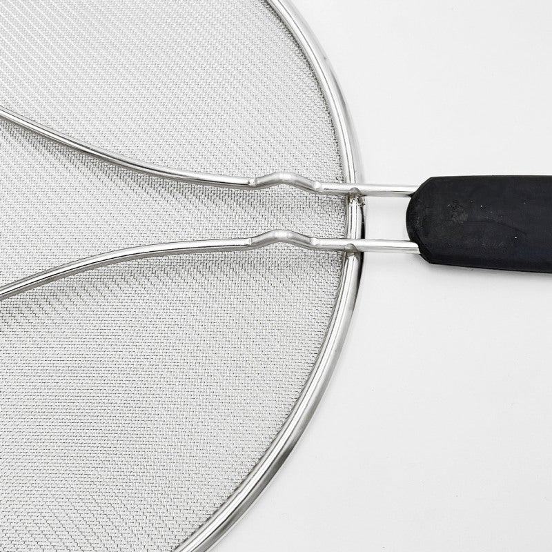 Professional Grade 29cm Splatter Screen With Non-Slip Handle - Rust-Proof Fine Wire Mesh Grease Guard for Pots Pans Frying Pans - Multipurpose Stainless Steel Splash Catcher for Simmering Food - Image 5