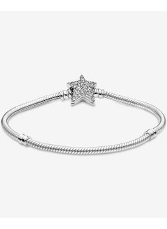 PANDORA Pandora Moments Asymmetric Star Clasp Snake Chain Bracelet  - Image 2