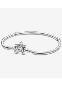 PANDORA Pandora Moments Asymmetric Star Clasp Snake Chain Bracelet  - Image 1