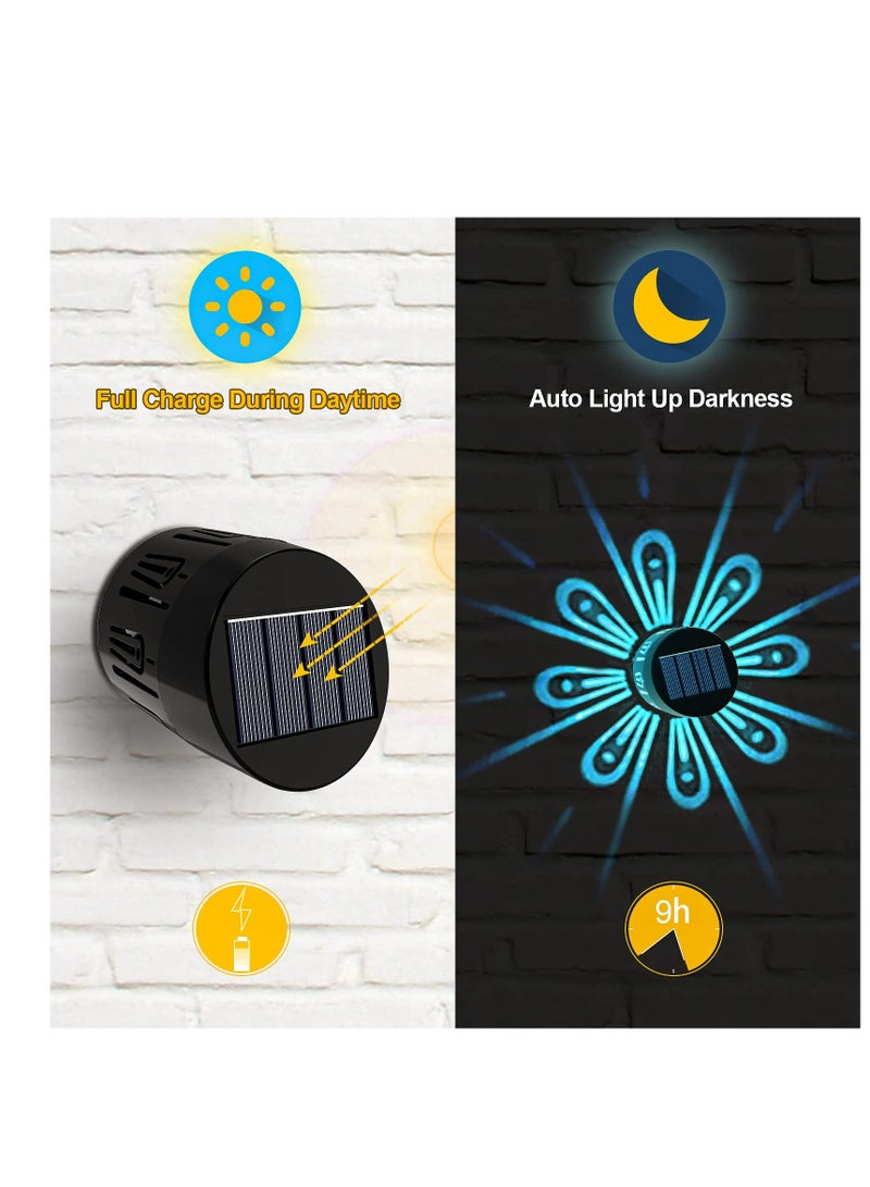 Zikra Solar Fence Lights Outdoor Waterproof, 2 Pack RGB Wall Light Color Changing Lights, Outdoor Solar Lights Deck Light with Auto On/Off, Perfect for Fence, Backyard, Patio (Fence Lights-RGB 2pc) - Image 4