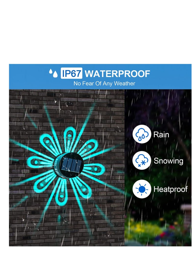 Zikra Solar Fence Lights Outdoor Waterproof, 2 Pack RGB Wall Light Color Changing Lights, Outdoor Solar Lights Deck Light with Auto On/Off, Perfect for Fence, Backyard, Patio (Fence Lights-RGB 2pc) - Image 5