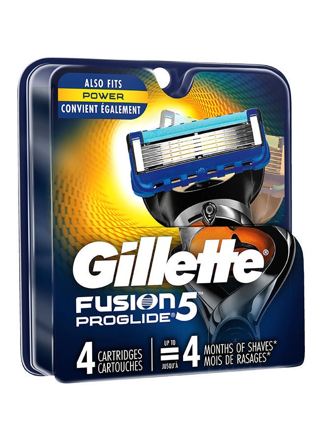 NIBEMINENT Fusion ProGlide Razor Blade Refills Blue/Silver - Image 2