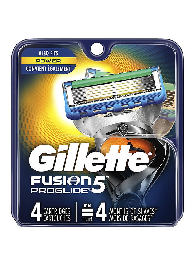 NIBEMINENT Fusion ProGlide Razor Blade Refills Blue/Silver - Image 1