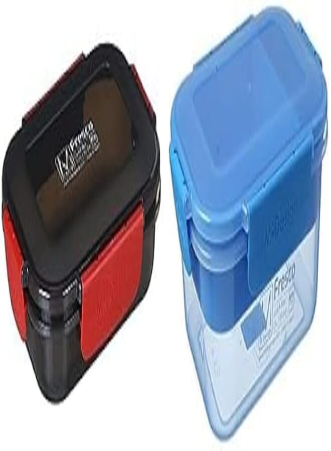 M design lunch box, 600 ml - black and red + M design lunch box, 1.1 liter - blue