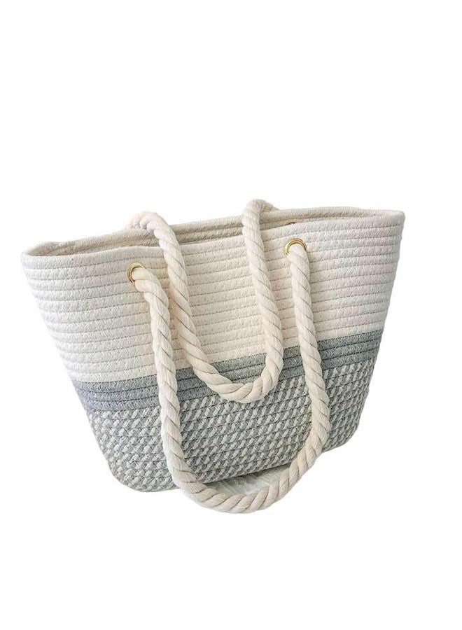 GHATIN women stylish pure cotton boho fancy handbags tote bag trendy shoulder purse for ladies/girls college, office, shopping, travel gift (Grey) - Image 1