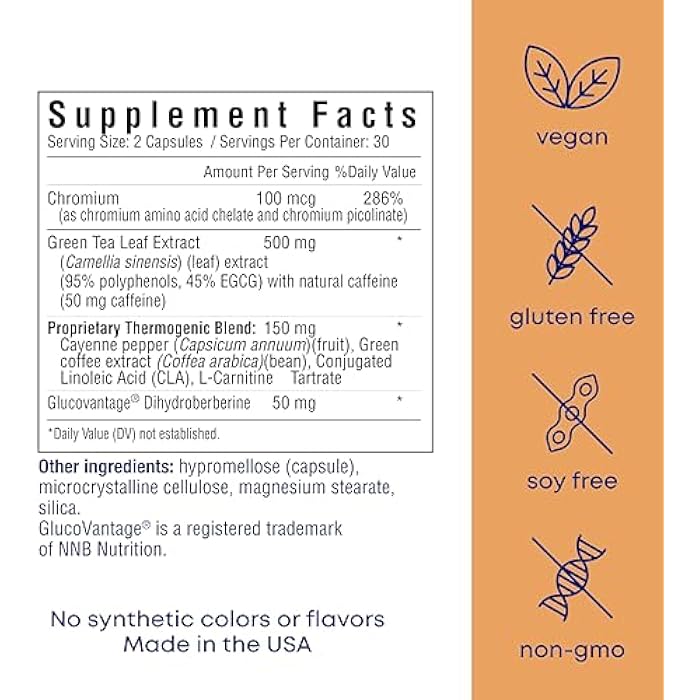her own Boost, Helps Boost Energy, Supports Metabolism, Proprietary Thermogenic Blend, Green Tea Leaf Extract, Gluten and Soy Free, Vegan, 60 Capsules, 30 Servings, Small, Multi - Image 2