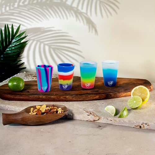 Silipint 1.5oz Silicone Shot Glasses – Pack of 2 Unbreakable, BPA-Free, Non-Toxic, Dishwasher & Freezer Safe Cups – Colored Shot Glasses for Cold Beverages, Cocktails, Travel, Party (Blizzard) - Image 5